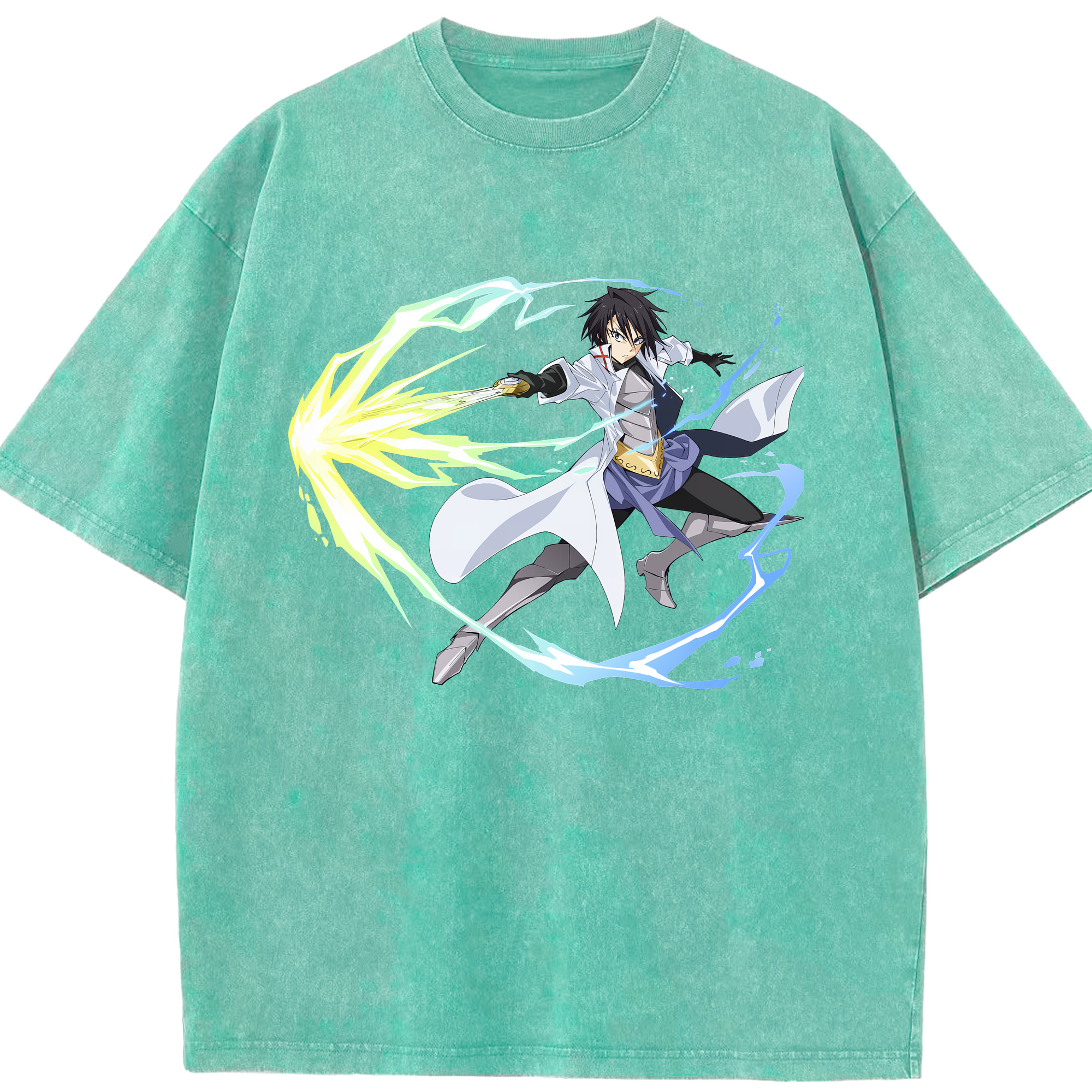 （画像用） 転スラ Regarding Reincarnated to Slime 綿100% ヴィンテージ風 半袖Tシャツ（フロントプリント）